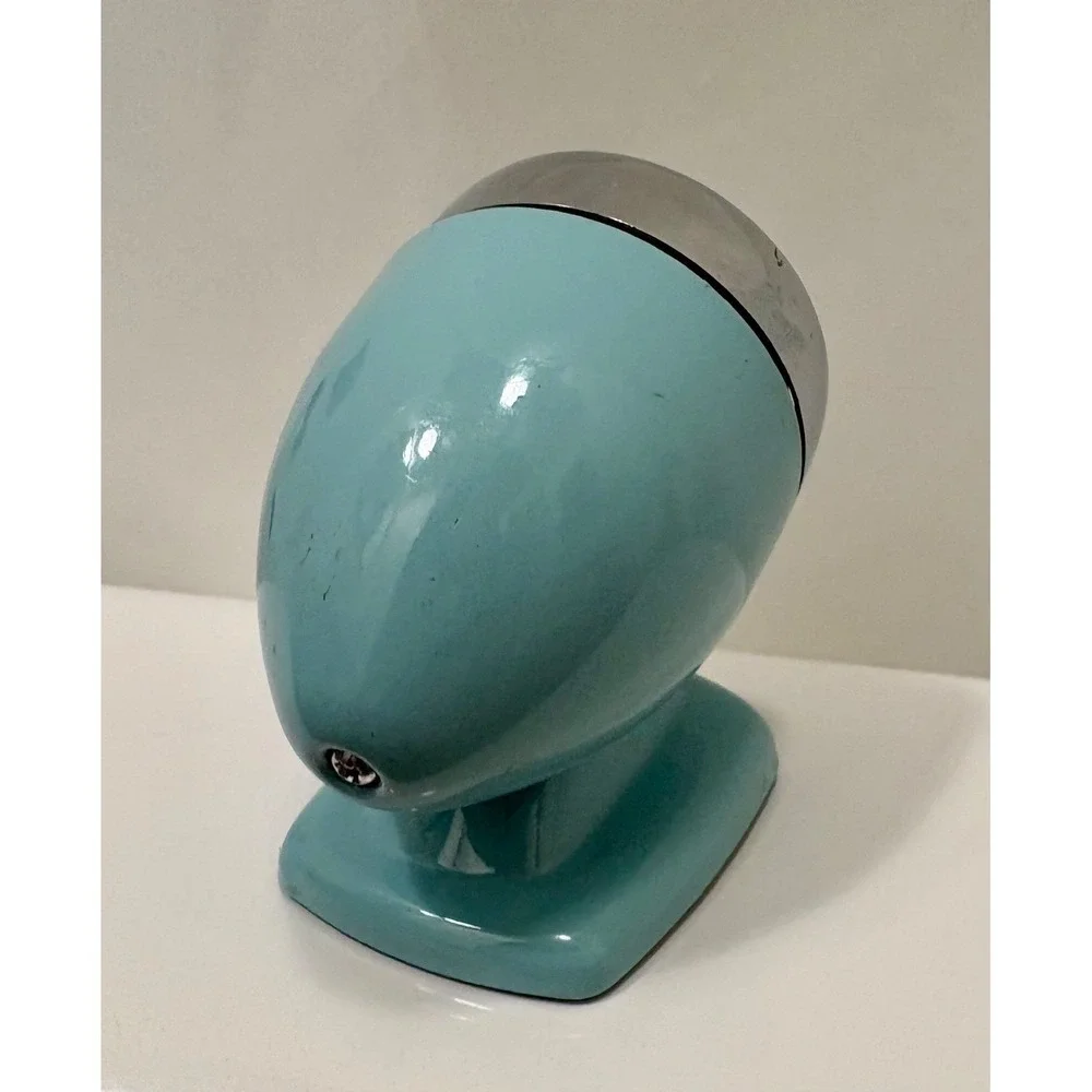 Manual Kitchen Timer Savor the Day MCM Style Turquoise & Chrome 3in Works Well